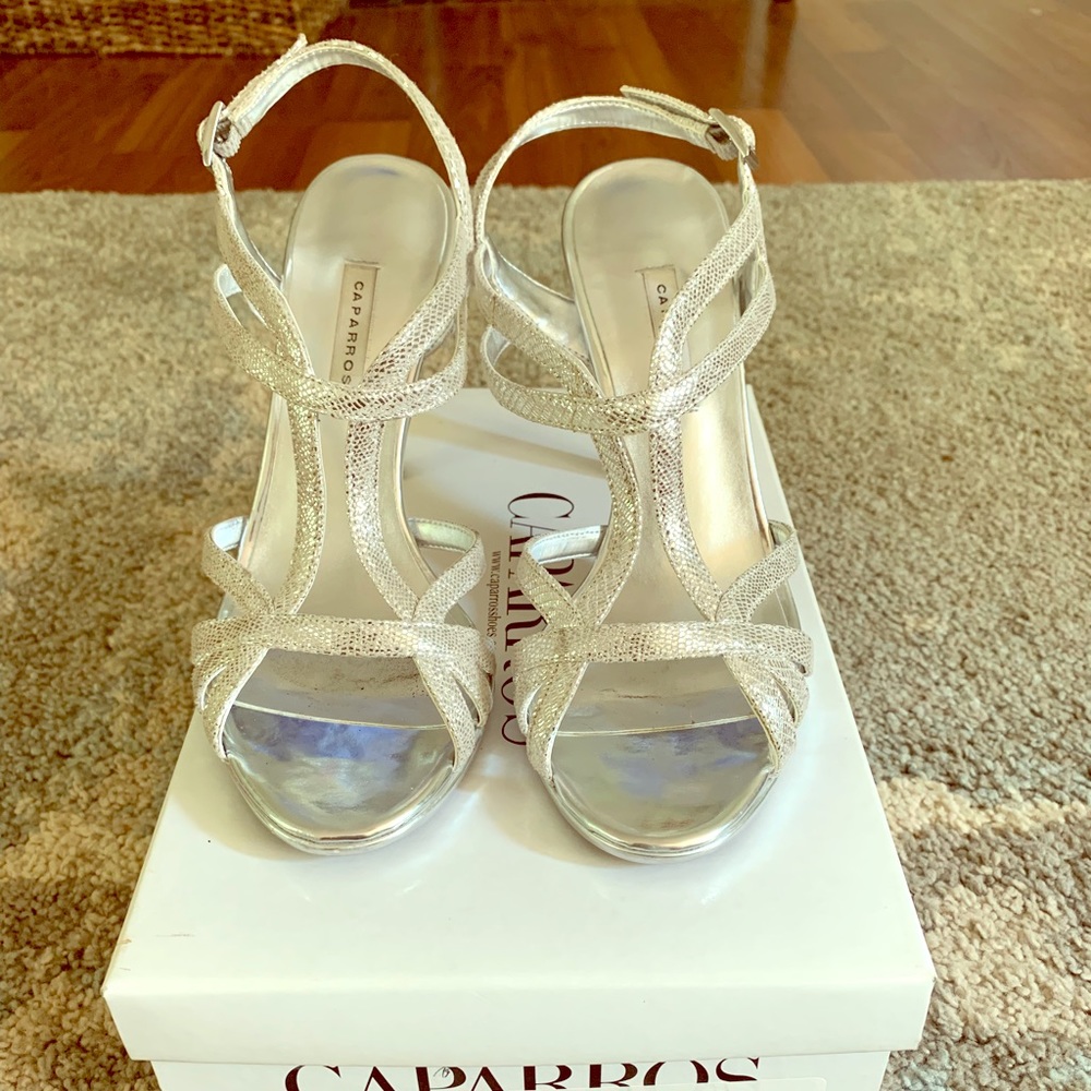 Silver Heels size 8 from Caparros.